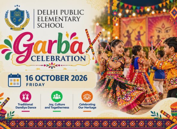 Garba Celebration School Festival Banner