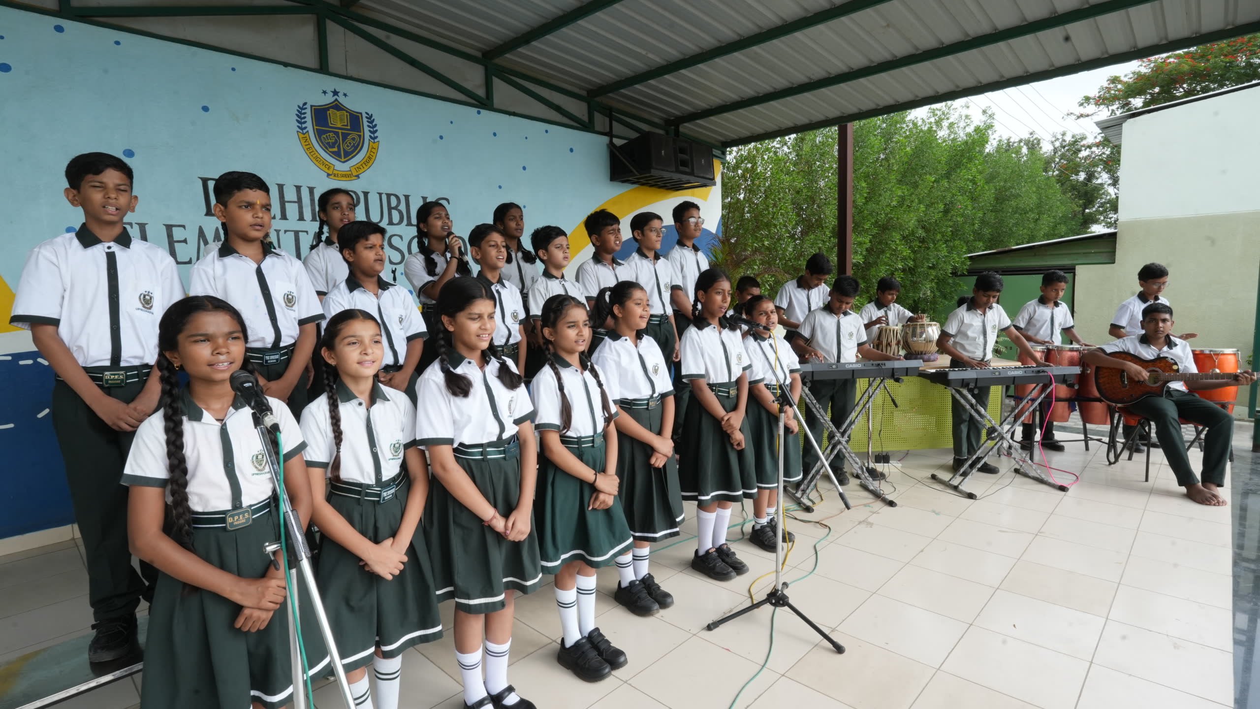 Students Singing Bhajans